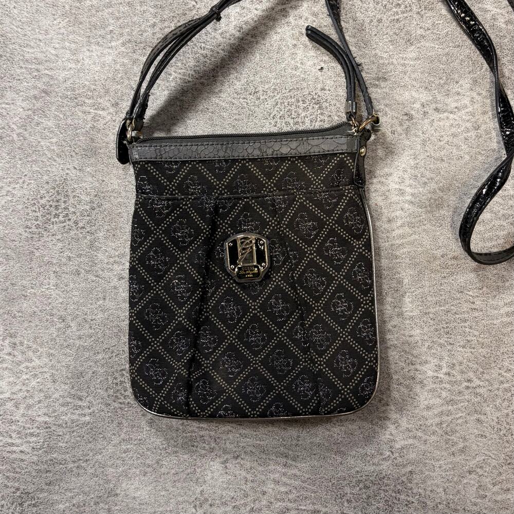 Black Guess Crossbody Shimmering Bag